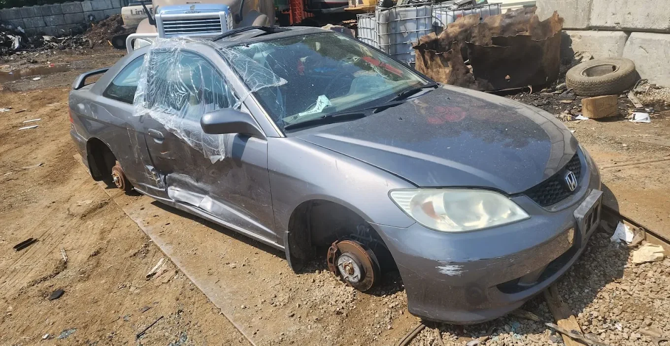 Accidental car being taken for scrap